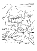 A coloring page of peter pan